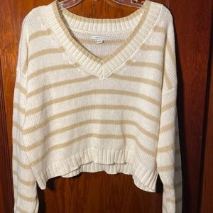 Boyfriend Cropped Cable Sweater